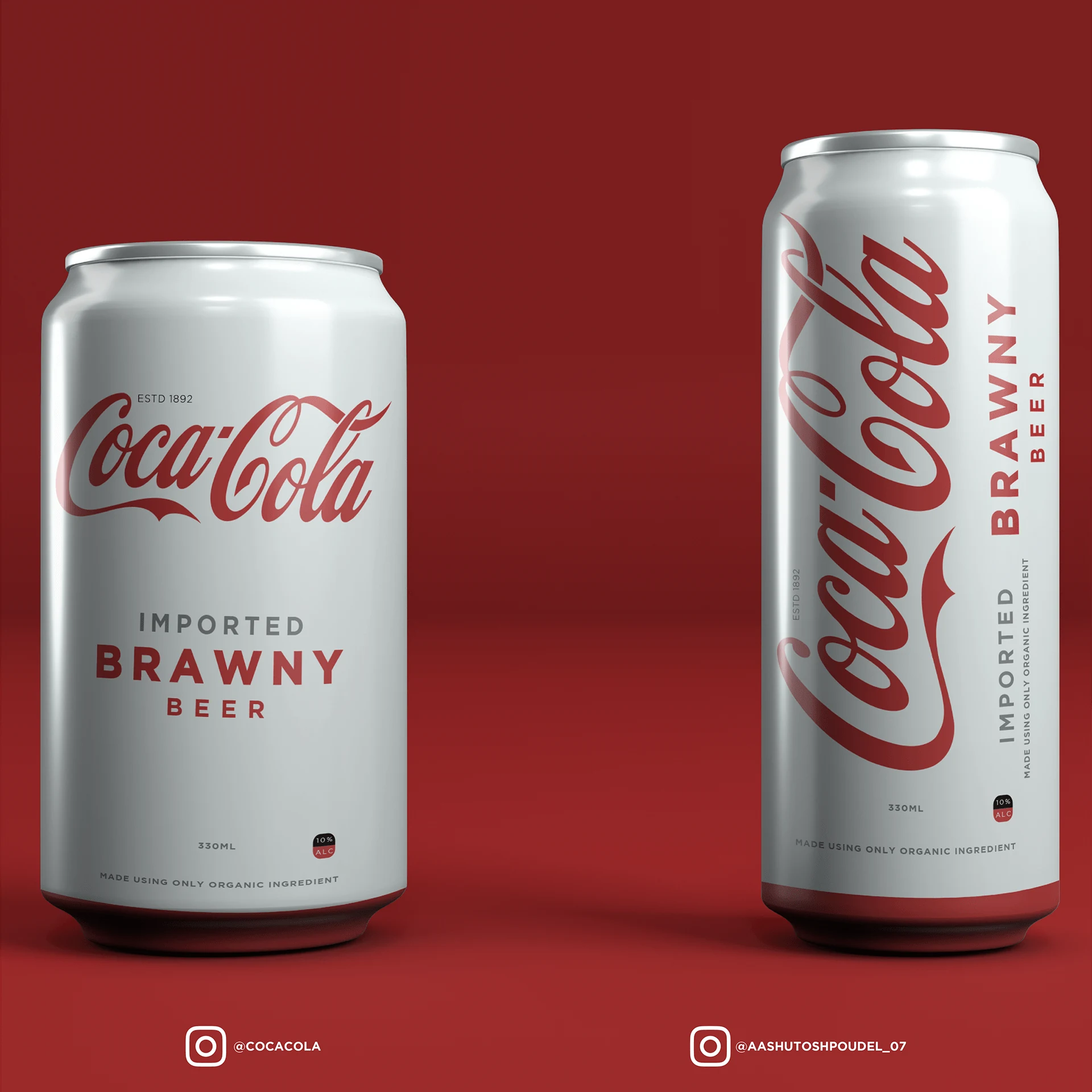 Coca-Cola inspired beer campaign visual